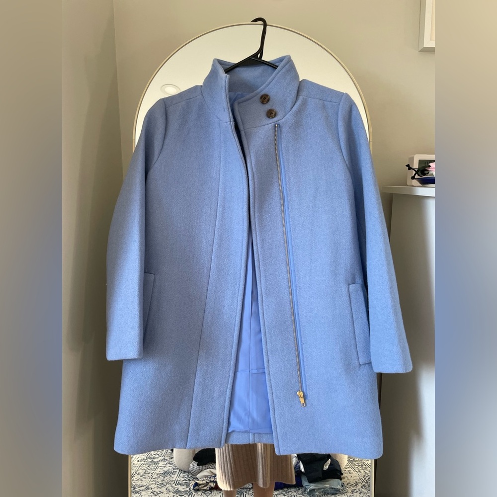 J. Crew petite button neck city coat - never been worn, tags intact!